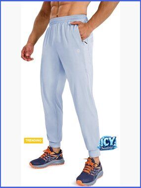 Lightweight Athletic Running Pants with Zipper Pockets Recycled Polyester